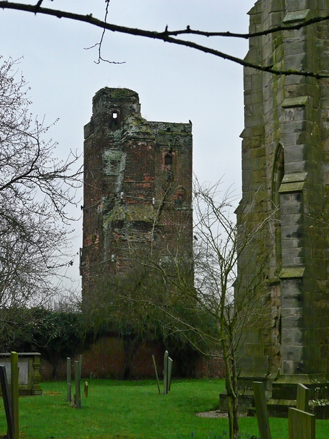 The Tower of the now ruined Hamstall Hall
