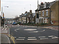 TQ4077 : Mini-roundabout and Zebra crossing on Westcombe Hill by Stephen Craven