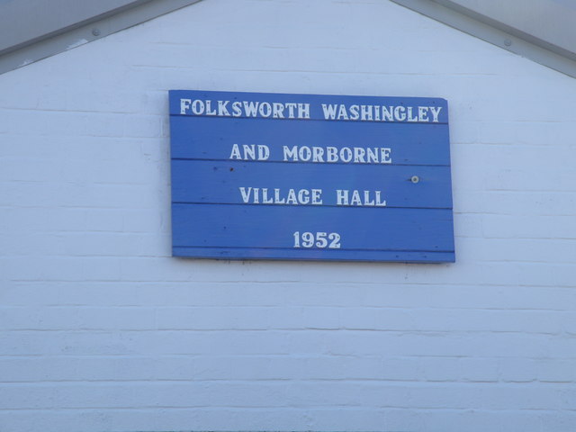 Village hall sign. Folksworth