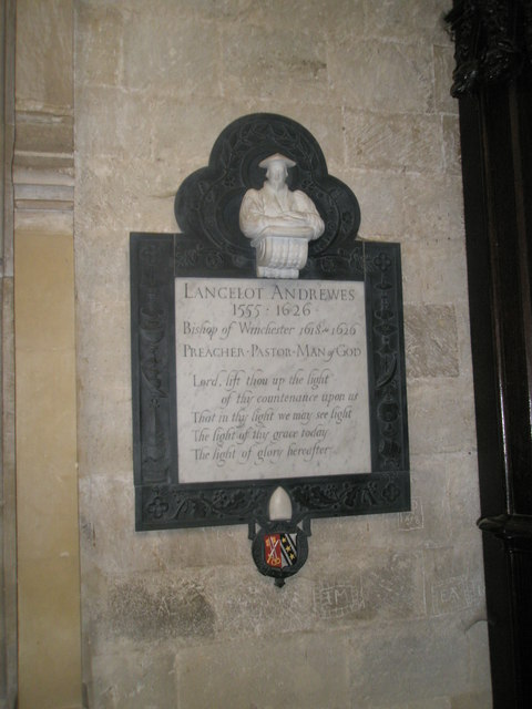 Memorial to a noted preacher at Winchester Cathedral