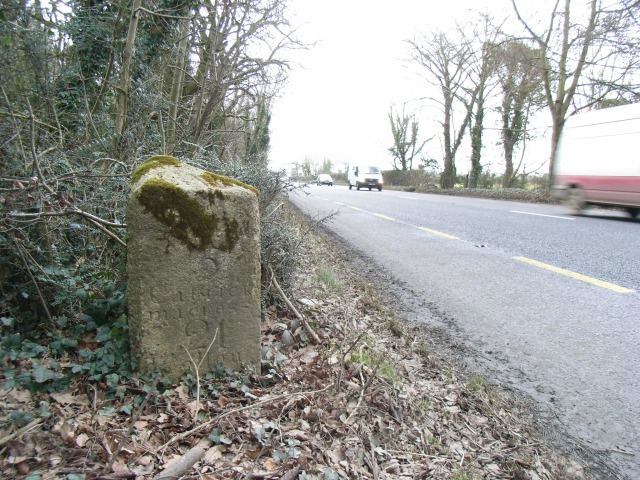 Milestone on the N2 at Flemingstown, Co. Meath