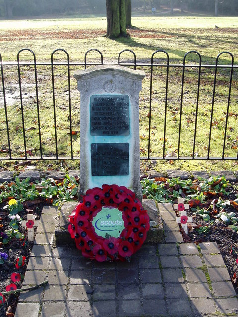 Scout War Memorial, Churchfields Recreation Ground, Hanwell