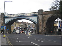 ST5874 : Railway arch over Gloucester Road by Dr Duncan Pepper