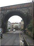 ST5874 : Railway arch over Kingsley Road by Dr Duncan Pepper