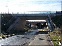TQ8056 : Water Lane leads under CTRL Bridge and M20 Bridge by David Anstiss