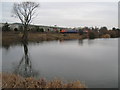 Church Pond with Train