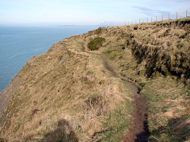 A precipitous section of the Ceredigion Coastal Path