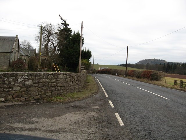 The A698 heading past Knowesouth