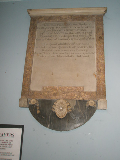 Memorial to a Rector's wife within St John the Baptist, Windsor