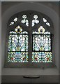 Delicate stained glass window within St John the Baptist, Windsor