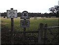 Signs at minor entrance to Hatfield Forest