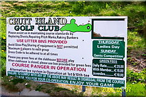 B7222 : Cruit Island Golf Club sign by Suzanne Mischyshyn