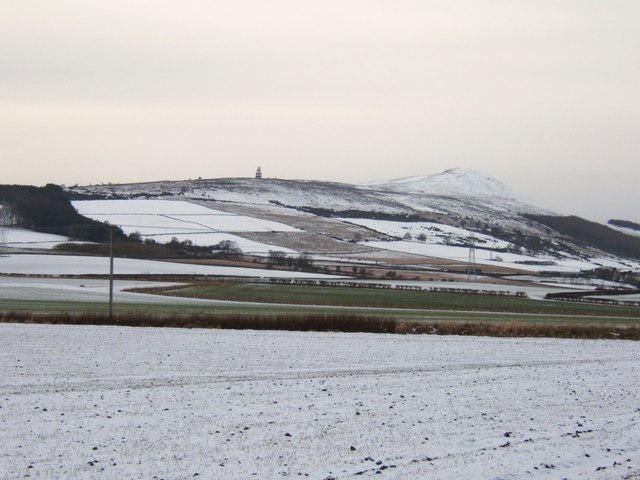 Snowy patchwork fields
