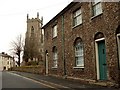 Old terraced houses and St.Andrew