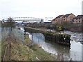 Disused lock and weir on River Darenth