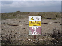 TR0117 : "Keep Out" notice - military firing range by Ian Cunliffe