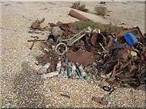 TR0217 : Military junk on the seaward side of Lydd firing ranges by Ian Cunliffe
