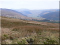 SH8049 : View from Bryn Llech down the Machno valley by Eirian Evans