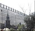 All Hallows by the Tower reflection in modern office block