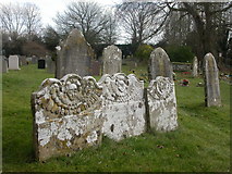 SZ0896 : West Parley, gravestones by Mike Faherty