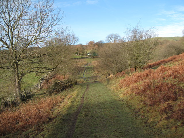 Footpath and Cottage in Nant Gain Valley