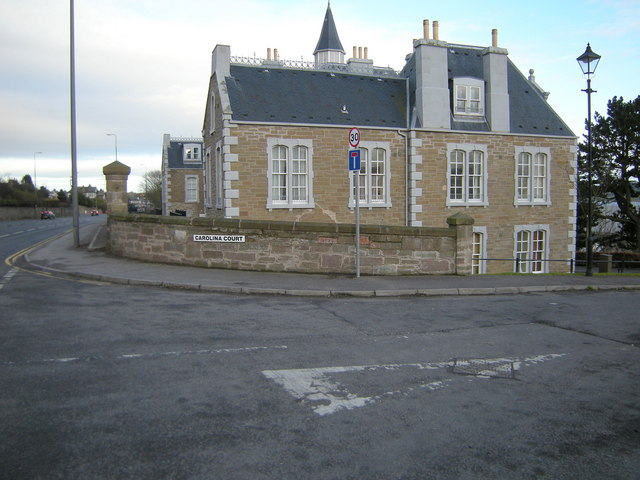 Carolina Court, Dundee at its junction with Broughty Ferry Road
