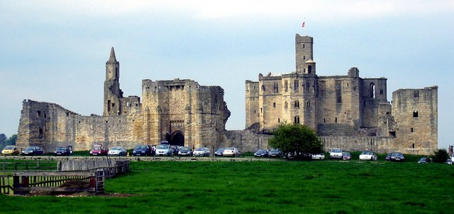 Warkworth Castle from the south