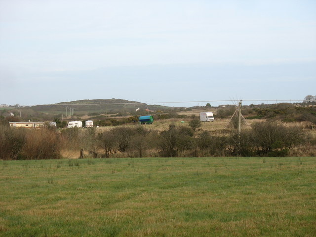 A travellers' encampment south of Mynydd Parys
