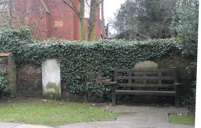 Seat in the churchyard at St John the Evangelist, Eton