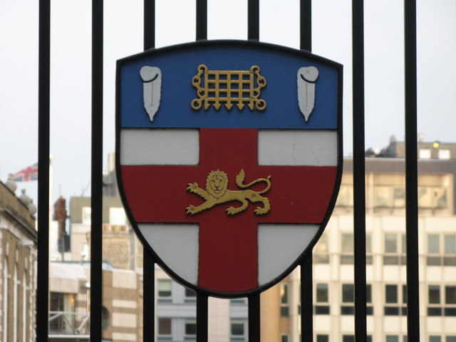 Coat of arms on the gates to the HAC Sports Ground, Bunhill Row, EC1