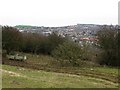 View across Folkestone rooftops from Creteway Down 3