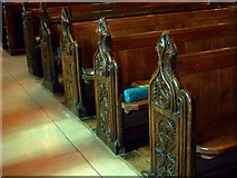 SY8093 : Bench ends, St Laurence's Church, Affpuddle by Maigheach-gheal