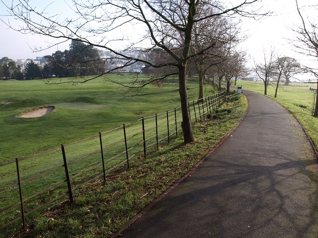 Path across Torre Abbey Meadows