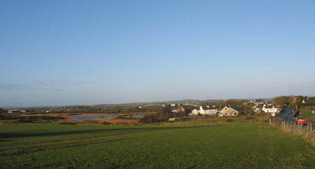 The hamlet of Cerrig-man from Croesau-gwynion Farm