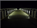 ST3188 : Newport: the footbridge walkway floodlit by Chris Downer