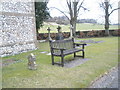 SU7023 : Seat in the churchyard of  St John the Evangelist, Langrish by Basher Eyre
