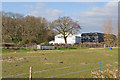 Barn and bales at Hall Lands Farm, Fair Oak