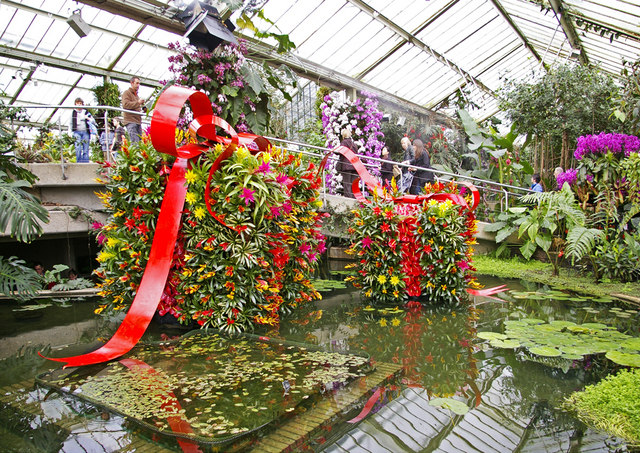 Water feature, Princess of Wales Conservatory, Kew Gardens