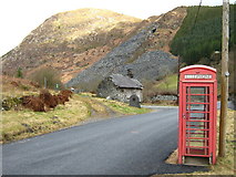 SH7709 : Old phone box, old office by David Medcalf