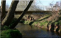 SK5901 : Footbridge across Saffron Brook by Mat Fascione