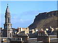 NT2672 : Edinburgh's Southside rooftops, Queen's Hall and the crags by Lisa Jarvis