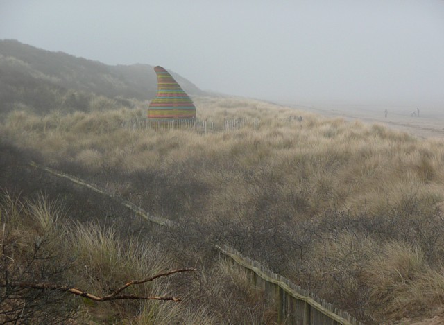 A mysterious object on the dunes, Mablethorpe