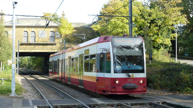 Tram at Woodside © Peter Trimming :: Geograph Britain and Ireland