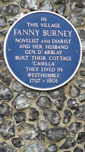 Blue Plaque at the Entrance to Camilla Drive