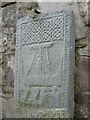 Viking Longship and celtic knotwork on gravestone