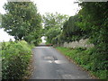 A steep hill on the Bwlch Road