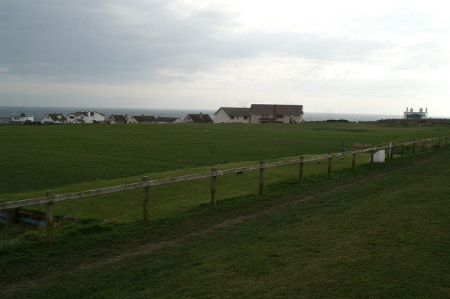 Golf practice range behind Port St Mary