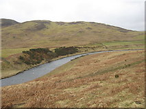 NT3521 : A scene of the hills and Ettrick Water in the Borders by James Denham
