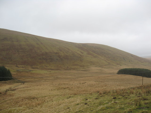 A view over rough grazing lands in the Borders