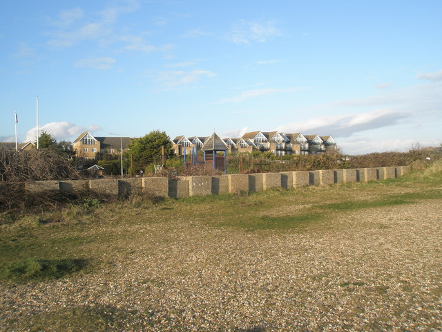 Looking from Eastney Beach towards the flats in Melville Road
